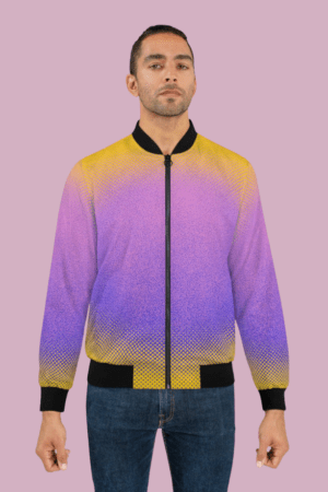 Abstract Gradient Halftone Men's Bomber Jacket