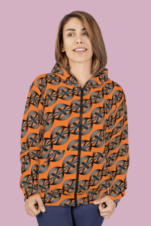 Flowery Eyes Zip Hoodie