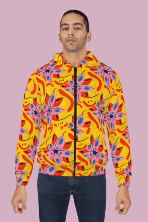 Yelloral Vibrant Zip Hoodie